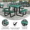 Flash Furniture Square Creekside Picnic Table, Green, Metal, 79.75 in L SLF-EMS-46-GN-GG - alternate 8